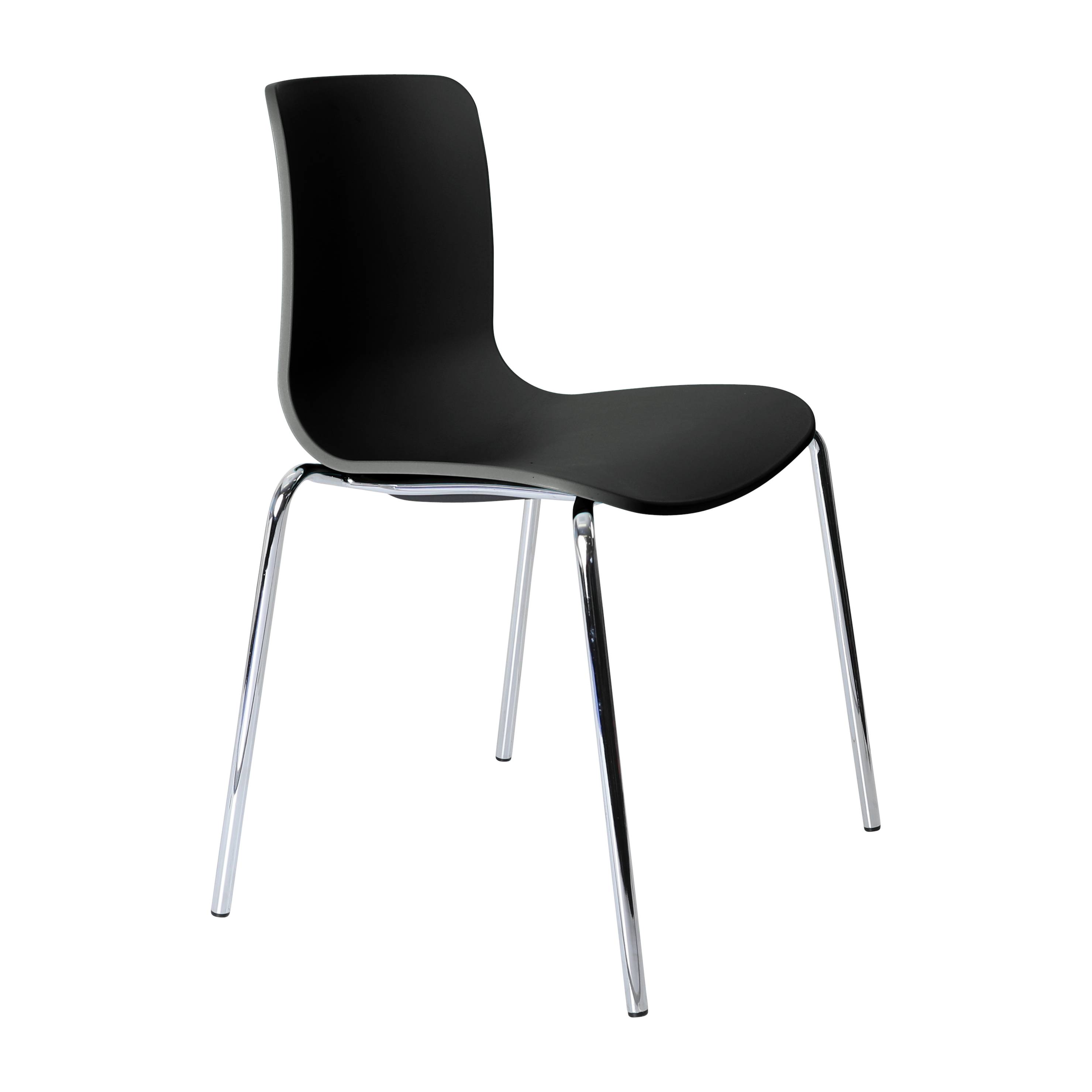 Acti Chair (Black / 4-leg Chrome Frame)